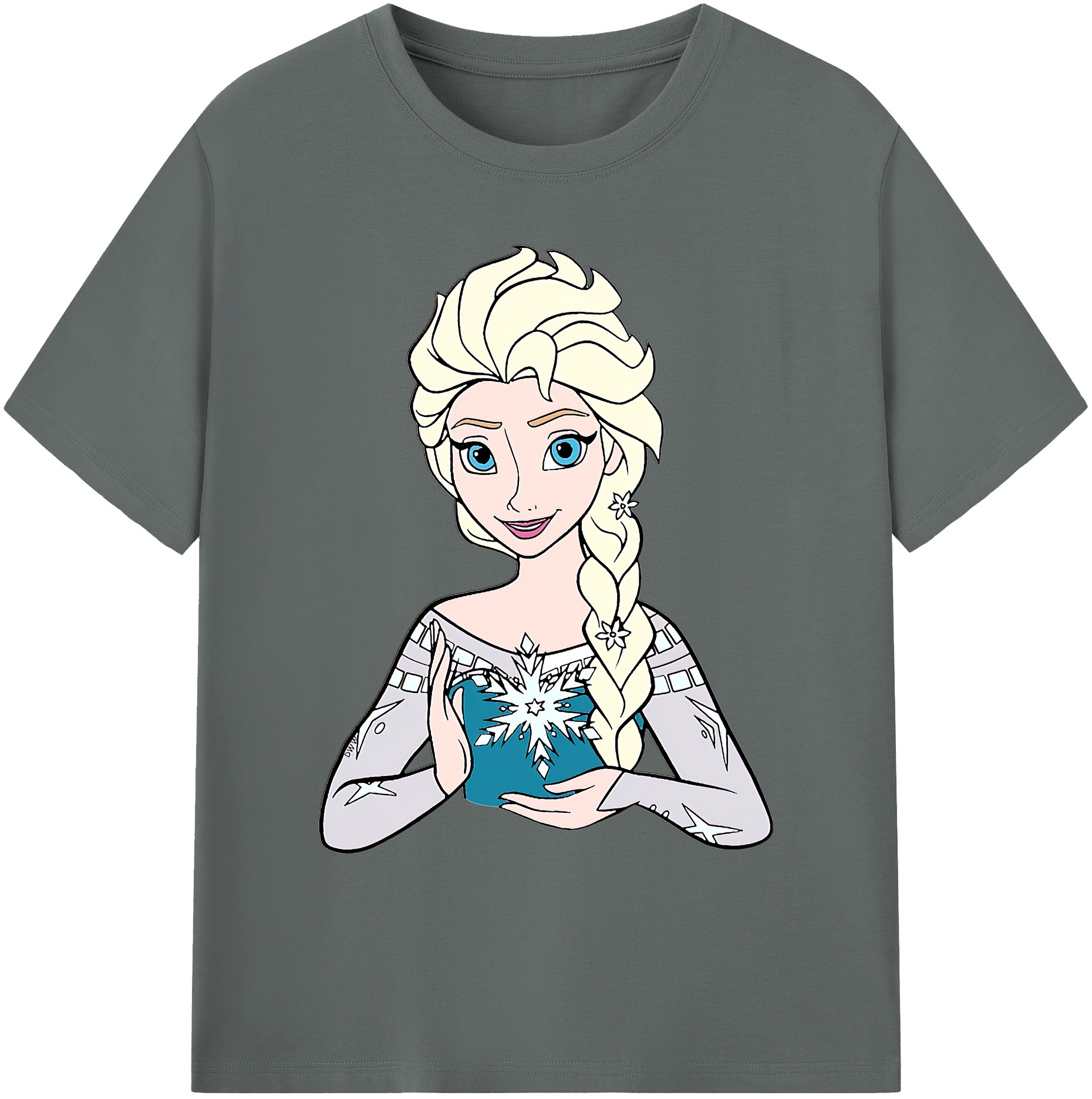 （画像用） アナと雪の女王 アンナ エルサ Frozen Anna Elsa 綿100％ メンズ半袖Tシャツ｜肌触りやわらか＆通気性